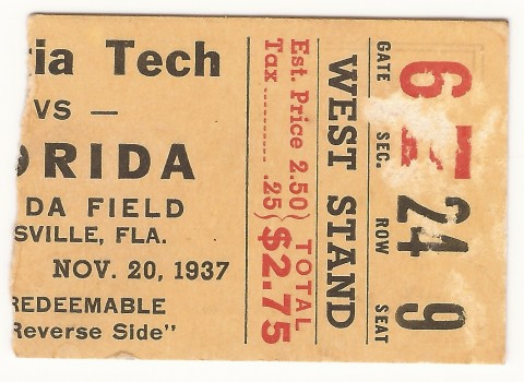 1937-11-20 - Georgia Tech at Florida