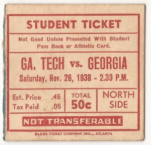 1938-11-26 - Georgia Tech at Georgia - Student