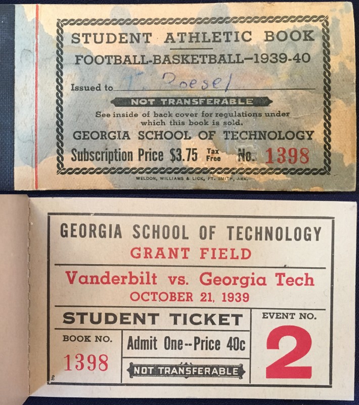 1939-10-21 - Georgia Tech vs. Vanderbilt - Student