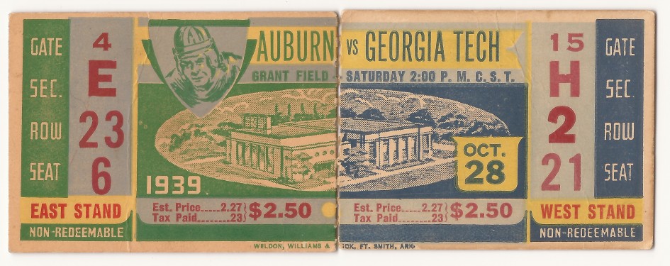 Georgia Tech vs. Auburn - 1939