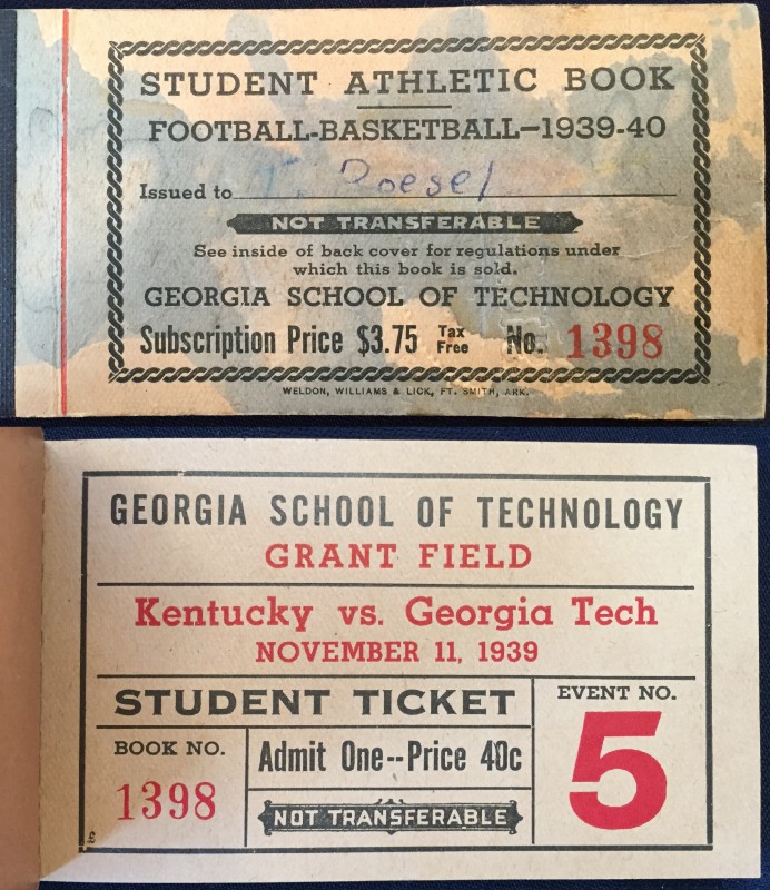 1939-11-11 - Georgia Tech vs. Kentucky - Student