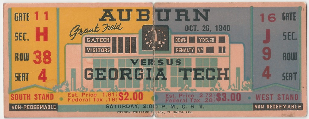 1940-10-26 - Georgia Tech vs. Auburn