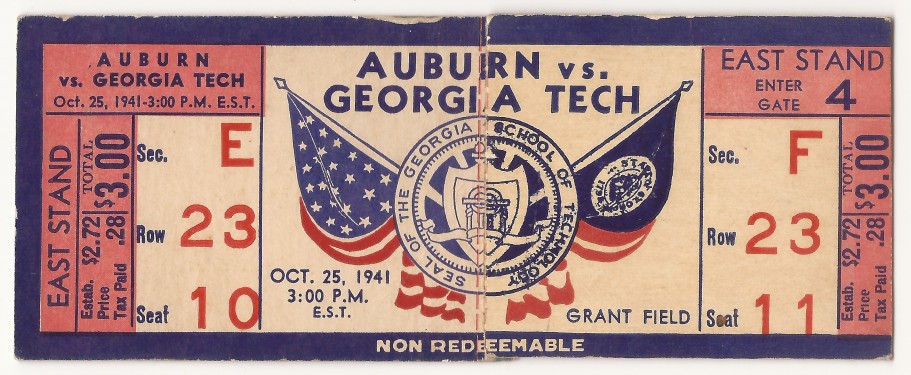 1941-10-25 - Georgia Tech vs. Auburn