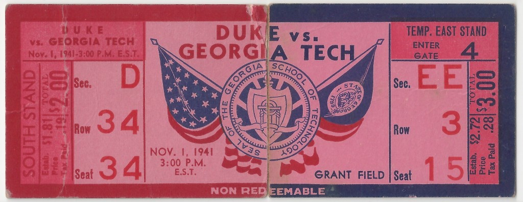 1941-11-01 - Georgia Tech vs. Duke