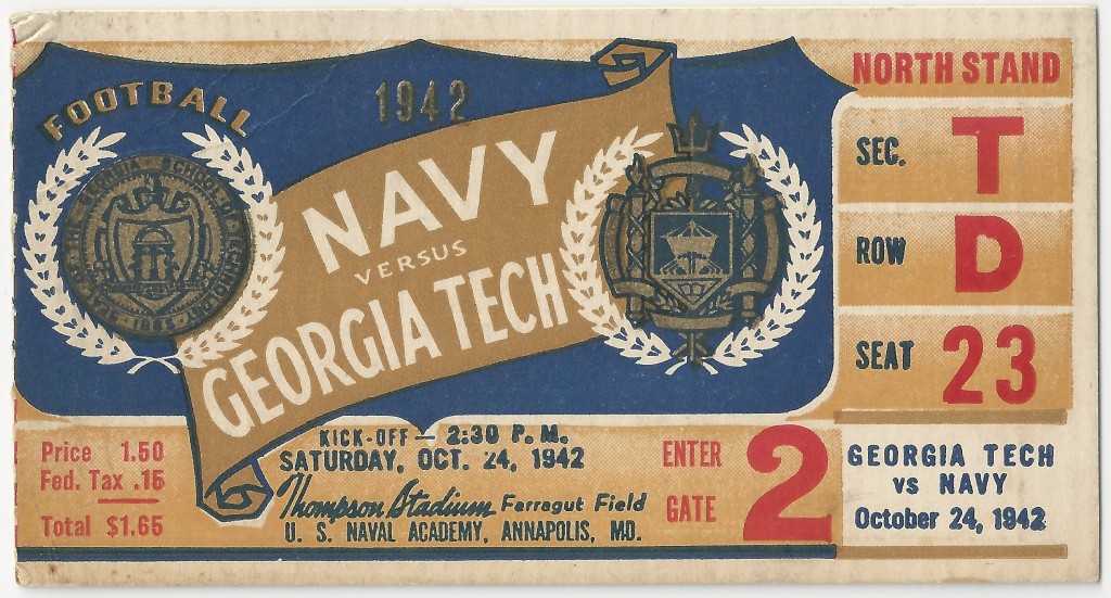 1942-10-24 - Georgia Tech at Navy