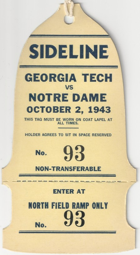 Georgia Tech at Notre Dame - 1943