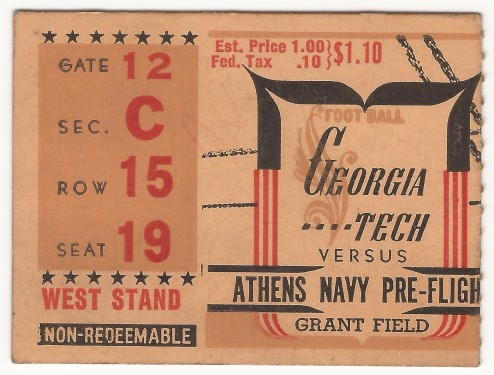 1943-10-09 - Georgia Tech vs. Navy Pre-Flight (Athens)