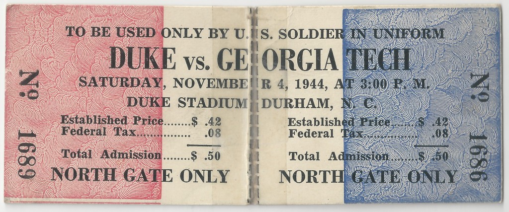 1944-11-04 - Georgia Tech vs. Duke - Military