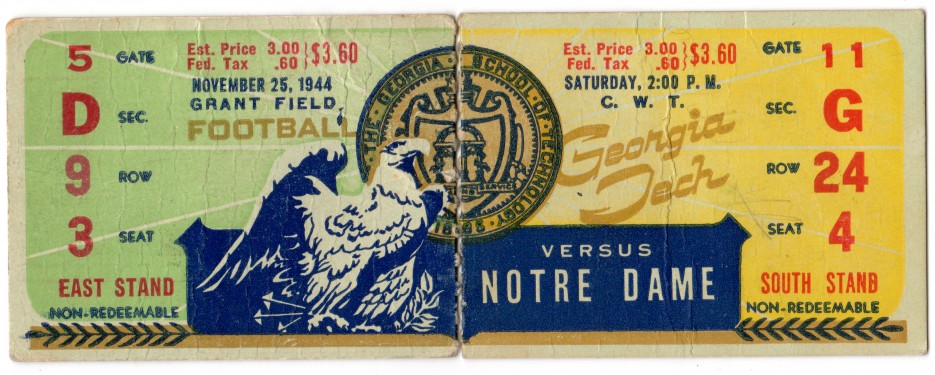 1944-11-25 - Georgia Tech vs. Notre Dame