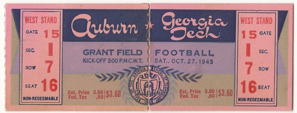 1945-10-27 - Georgia Tech vs. Auburn