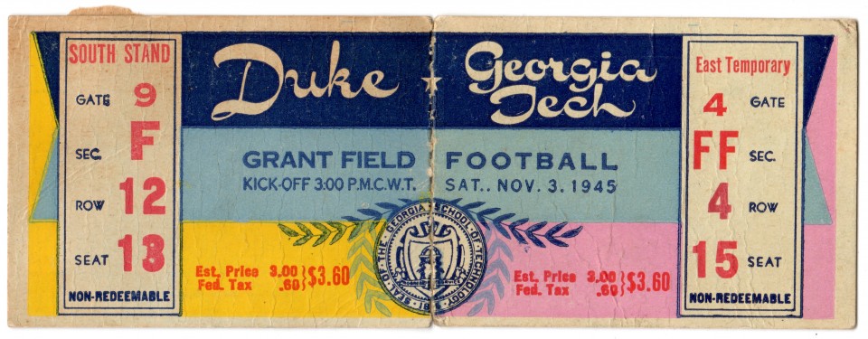 1945-11-03 - Georgia Tech vs. Duke