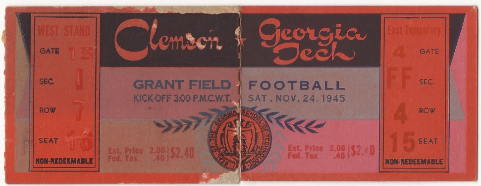 1945-11-24 - Georgia Tech vs. Clemson