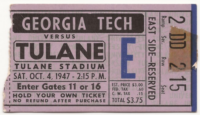 1947-10-04 - Georgia Tech at Tulane