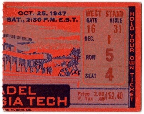 1947-10-25 - Georgia Tech vs. Citadel