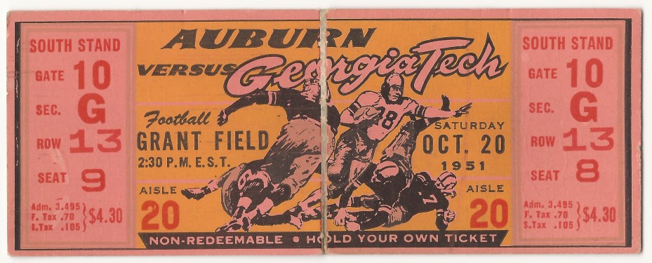 1951-10-20 - Georgia Tech vs. Auburn