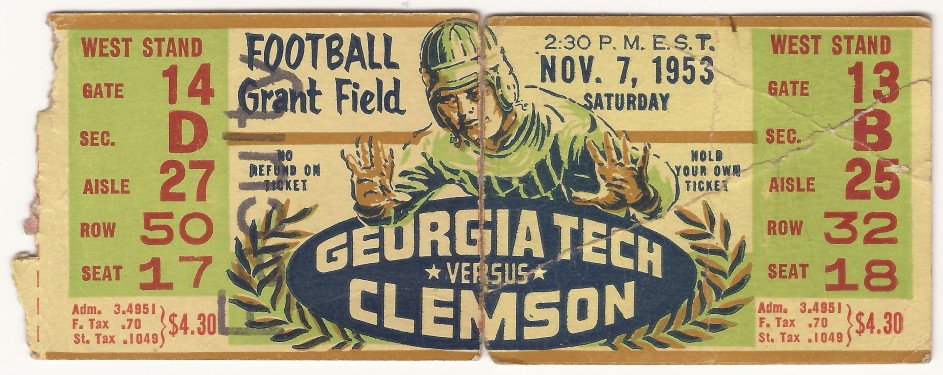 1953-11-07 - Georgia Tech vs. Clemson