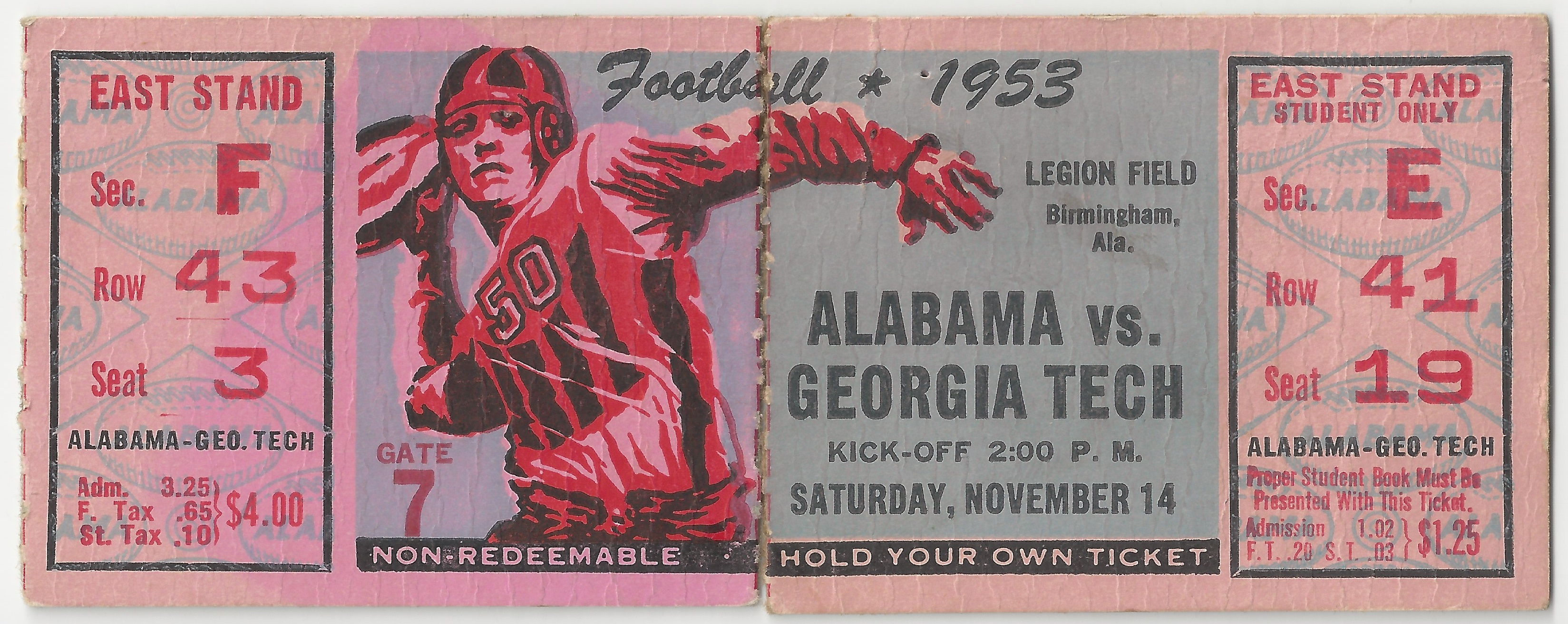 1953-11-14 - Georgia Tech at Alabama