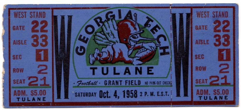 1958-10-04 - Georgia Tech vs. Tulane