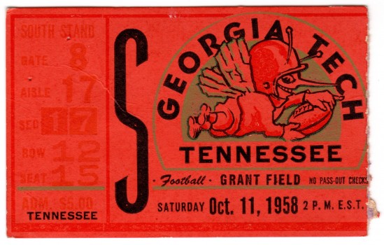 1958-10-11 - Georgia Tech vs. Tennessee
