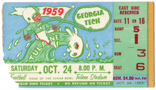 1959-10-24 - Georgia Tech at Tulane