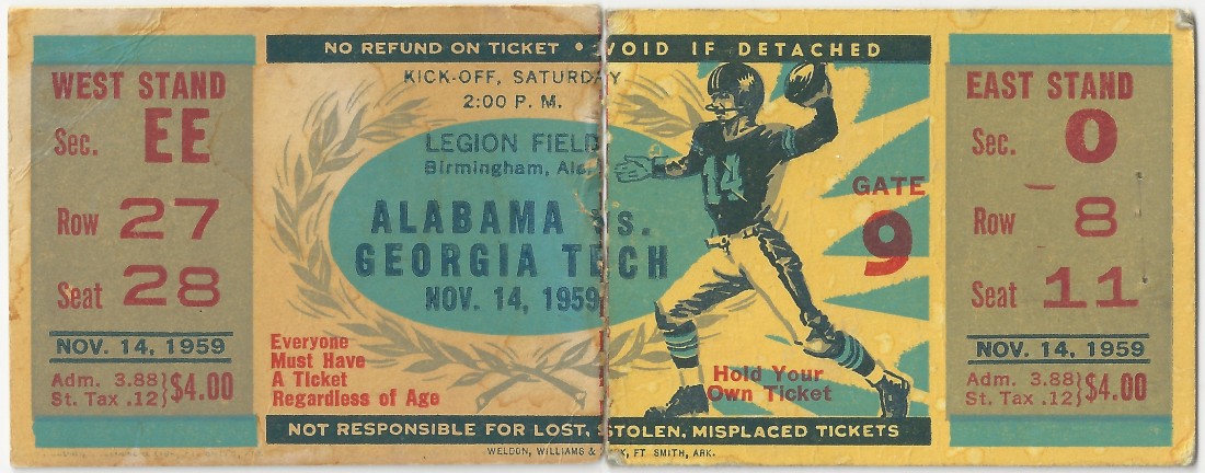 1959-11-14 - Georgia Tech at Alabama