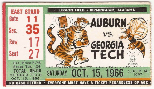 1966-10-15 - Georgia Tech at Auburn