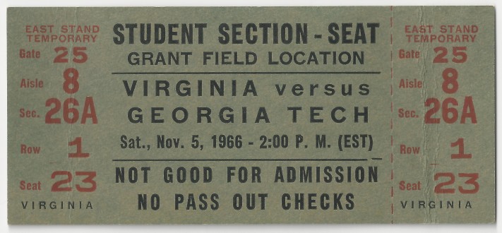 1966-11-05 - Georgia Tech vs. Virginia - Student