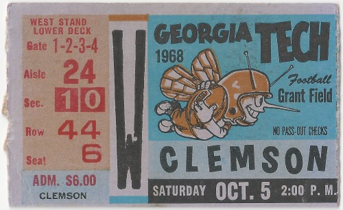 1968-10-05 - Georgia Tech vs. Clemson