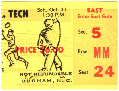 1970-10-31 - Georgia Tech at Duke