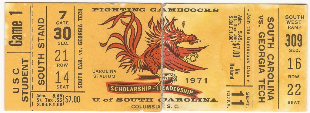 1971-09-11 - Georgia Tech at South Carolina