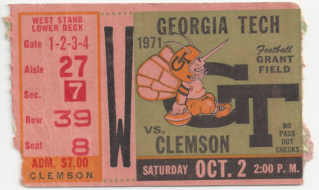1971-10-02 - Georgia Tech vs. Clemson