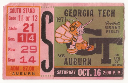 1971-10-16 - Georgia Tech vs. Auburn