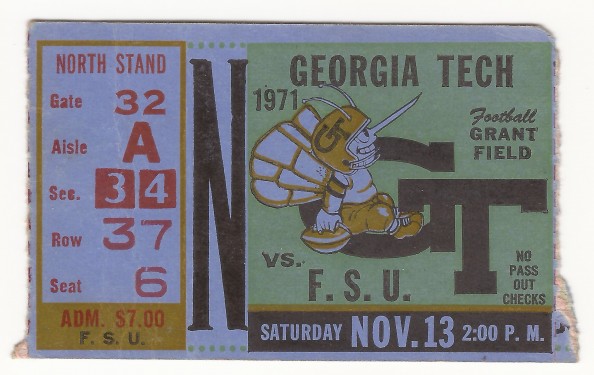 1971-11-13 - Georgia Tech vs. Florida State