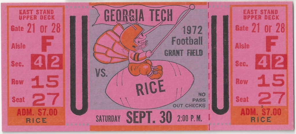 1972-09-30 - Georgia Tech vs. Rice