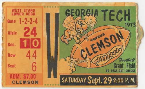 1973-09-29 - Georgia Tech vs. Clemson
