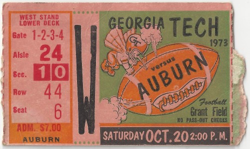 1973-10-20 - Georgia Tech vs. Auburn
