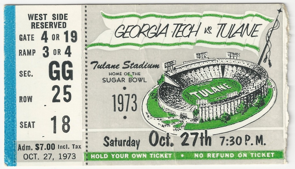 1973-10-27 - Georgia Tech at Tulane