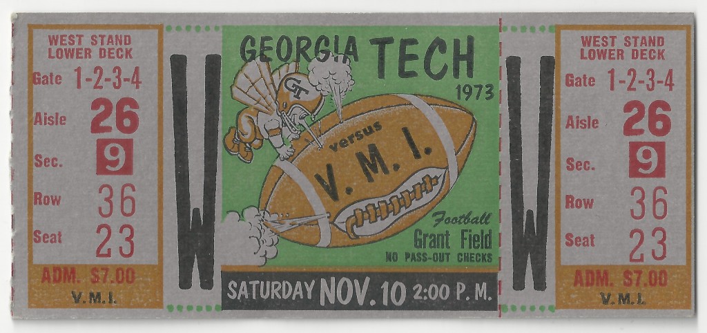1973-11-10 - Georgia Tech vs. Virginia Military Institute