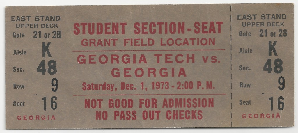 1973-12-01 - Georgia Tech vs. Georgia - Student