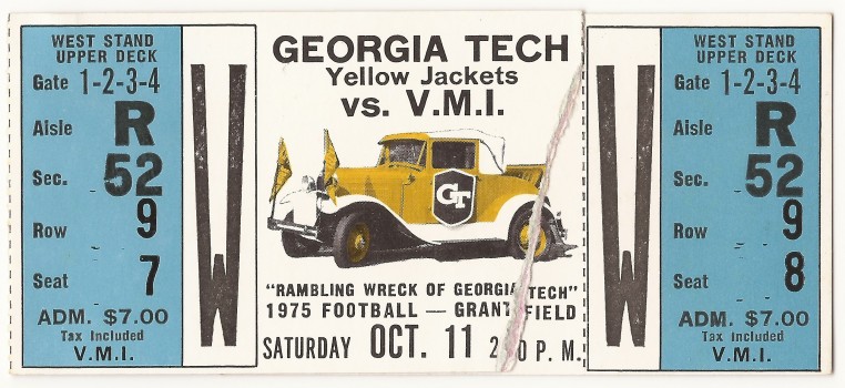 1975-10-11 - Georgia Tech vs. Virginia Military Institute