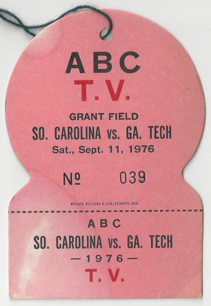 1976-09-11 - Georgia Tech vs. South Carolina - Press Pass
