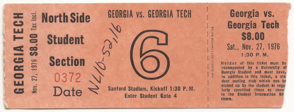 1976-11-27 - Georgia Tech at Georgia - Student