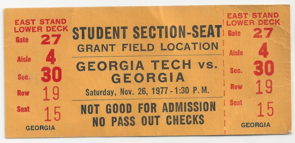1977-11-26 - Georgia Tech vs. Georgia - Student