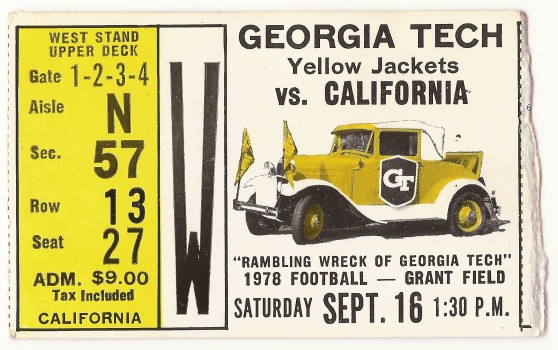 1978-09-16 - Georgia Tech vs. California