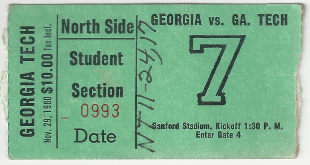 1980-11-29 - Georgia Tech at Georgia - Student Date