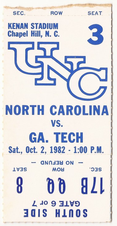 1982-10-02 - Georgia Tech at North Carolina