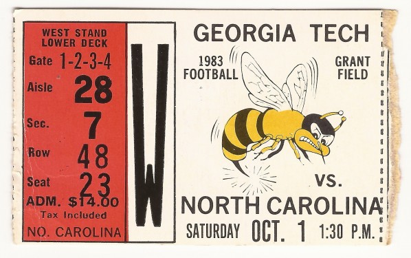 1983-10-01 - Georgia Tech vs. North Carolina