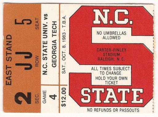 1983-10-08 - Georgia Tech at North Carolina State