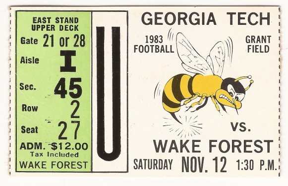 1983-11-12 - Georgia Tech vs. Wake Forest