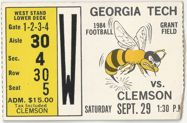 1984-09-20 - Georgia Tech vs. Clemson